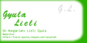 gyula lieli business card